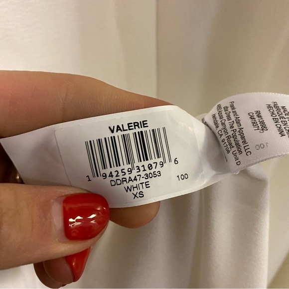 Dress The Population | Valerie Mix Media Sheer Bodycon Dress White Size XS - Picture 8 of 9